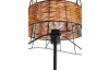 Stojací lampa Esra, stínidlo s ratanem