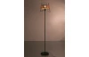 Stojací lampa Esra, stínidlo s ratanem