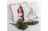 Vánoční povlak na polštář Skřítek 40x40 cm, bílá/červená