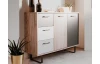 Komoda se zásuvkami Orlandos, dub/šedá/bílá
