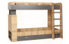 Dvoupatrová postel se zásuvkami Nano 90x200 cm, dub/grafit