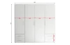 Šatní skříň Valencia, 206 cm, bílá