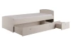 Postel s úložným prostorem Patrik 90x200 cm, béžová kašmír