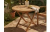 Kulatý zahradní stůl Dumai, 90 cm, teak