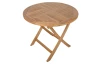 Kulatý zahradní stůl Dumai, 90 cm, teak