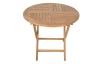 Kulatý zahradní stůl Dumai, 90 cm, teak
