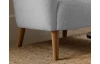 Křeslo Next, světle šedá látka se strukturou/nohy přírodní dub
