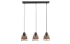 Závěsné stropní osvětlení Esra, stínidlo s ratanem, 3 svítidla