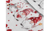 Vánoční běhoun na stůl Skřítci 33x140 cm, bílá/červená
