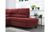 Rohová sedací souprava Nebolo, červená látka, pravý roh