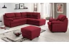 Rohová sedací souprava Nebolo, červená látka, pravý roh