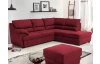 Rohová sedací souprava Nebolo, červená látka, pravý roh