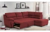 Rohová sedací souprava Nebolo, červená látka, pravý roh