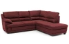 Rohová sedací souprava Nebolo, červená látka, pravý roh