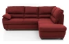 Rohová sedací souprava Nebolo, červená látka, pravý roh