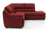 Rohová sedací souprava Nebolo, červená látka, pravý roh