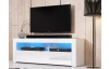 TV stolek s osvětlením Mex 140 cm, bílý lesk