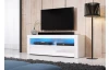 TV stolek s osvětlením Mex 140 cm, bílý lesk
