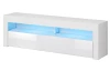 TV stolek s osvětlením Mex 140 cm, bílý lesk