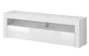 TV stolek s osvětlením Mex 140 cm, bílý lesk