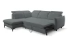 Rohová sedačka Glow, středně šedá látka, levý roh