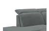 Rohová sedačka Glow, středně šedá látka, levý roh