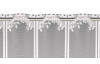 Žakárová vitrážová záclona Bistro 135x75 cm, bílý květinový vzor