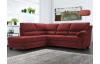 Rohová sedací souprava Nebolo, červená látka, levý roh