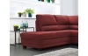 Rohová sedací souprava Nebolo, červená látka, levý roh
