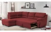 Rohová sedací souprava Nebolo, červená látka, levý roh