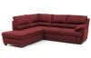 Rohová sedací souprava Nebolo, červená látka, levý roh