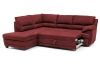 Rohová sedací souprava Nebolo, červená látka, levý roh