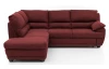 Rohová sedací souprava Nebolo, červená látka, levý roh