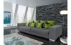 Sedací souprava Swing Big Sofa, šedá/zelená tkanina