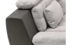 Rohová sedací souprava Eternity, šedá ekokůže/šedá látka, pravý roh, s rozkladem