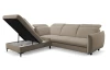 Rohová sedačka Glow, taupe látka, levý roh