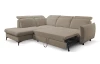 Rohová sedačka Glow, taupe látka, levý roh