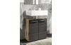 Koupelnová skříňka pod umyvadlo Vista 60 cm, dub viking/černá