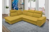 Rohová sedací souprava Aldon, žlutá tkanina, levý roh