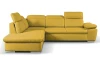 Rohová sedací souprava Aldon, žlutá tkanina, levý roh