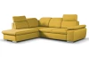 Rohová sedací souprava Aldon, žlutá tkanina, levý roh