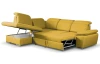 Rohová sedací souprava Aldon, žlutá tkanina, levý roh