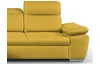 Rohová sedací souprava Aldon, žlutá tkanina, levý roh
