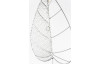 Kovová nástěnná dekorace Stříbrné listy, 20x50 cm