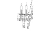 Lustr Baroque 54 cm, imitace křišťálů