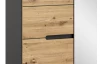 Předsíňová skříň se zrcadlem Cano, 65 cm, šedá/dub artisan