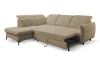 Rohová sedačka Glow, světle hnědá látka, levý roh