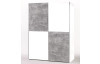 Šatní skříň Puls, bílá/šedý beton