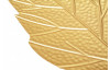Kovová nástěnná dekorace Zlatý list, 30x55 cm