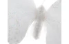 Závěsná dekorace Motýl 16 cm, bílá látka